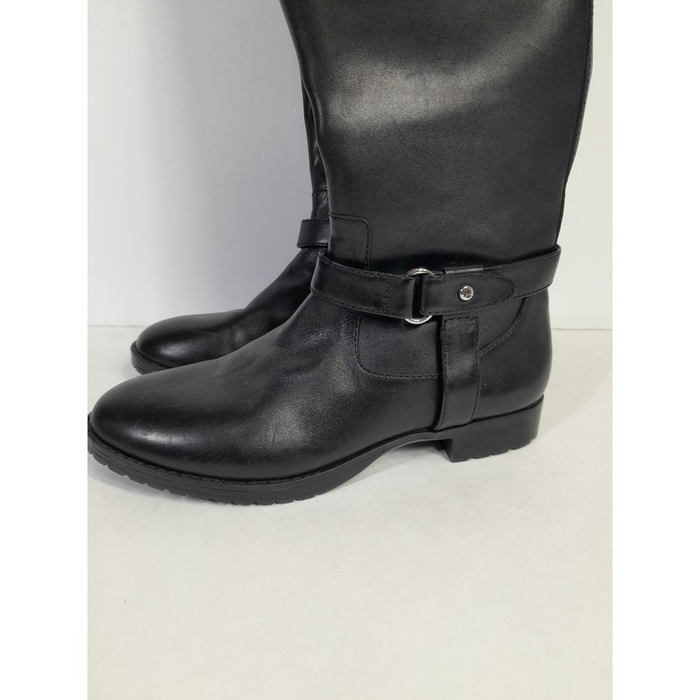 Lauren Ralph Lauren Women's Riding Boots Saniya Black  Size 6 B Side Zip - Picture 10 of 12